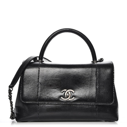 Chanel Lizard Medium Coco Handle Flap Black 1 of 9