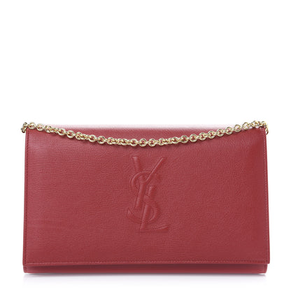 Saint Laurent Calfskin Belle de Jour Chain Clutch Rouge Orient 1 of 10