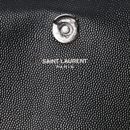 Saint Laurent Grain De Poudre Medium Classic Monogram Kate Satchel Black 6 of 13