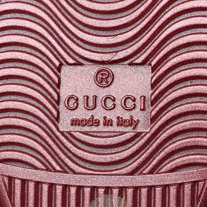 Gucci Metallic Nappa Interlocking G Perforated Womens Ace Sneakers 39 Rosa 8 of 9