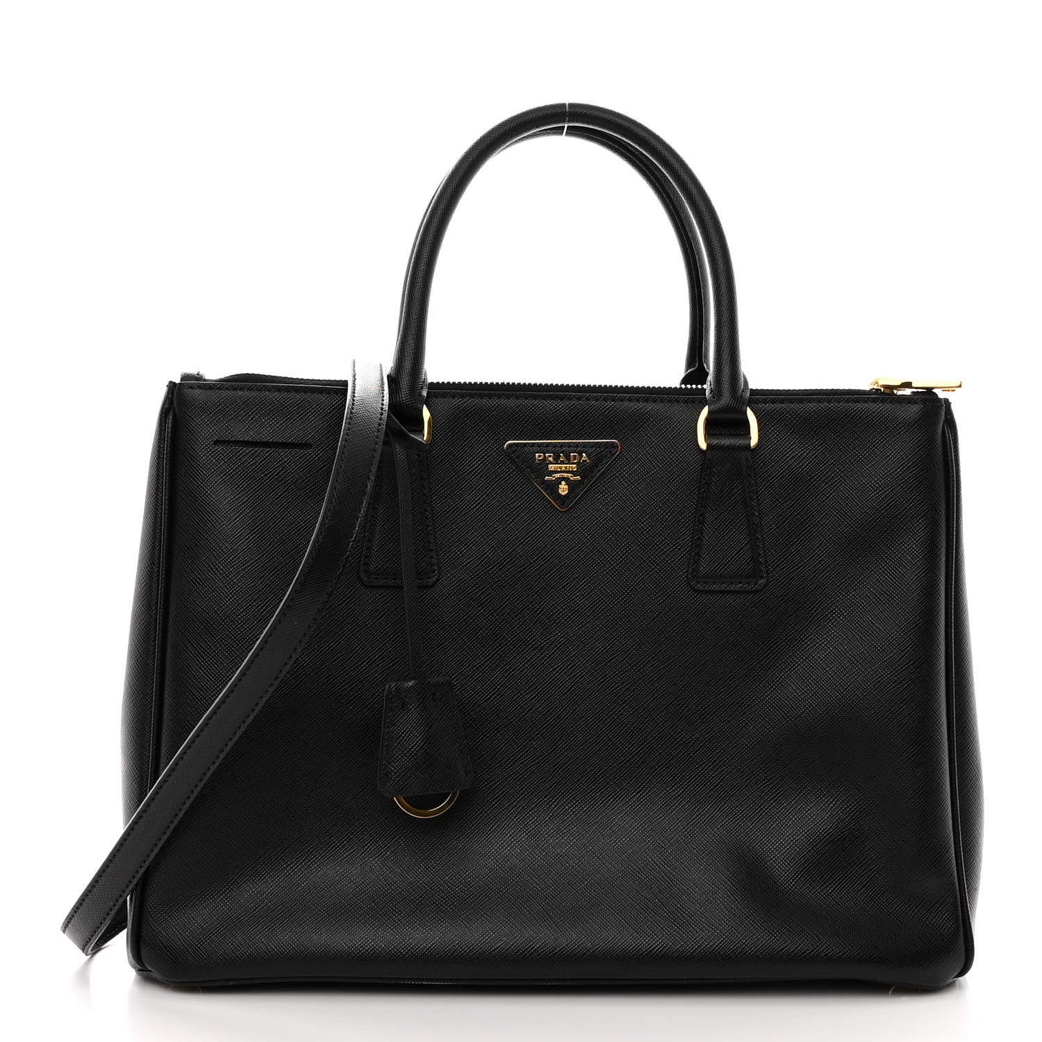 Prada Saffiano Medium Galleria Double Zip Tote Black 1 of 10