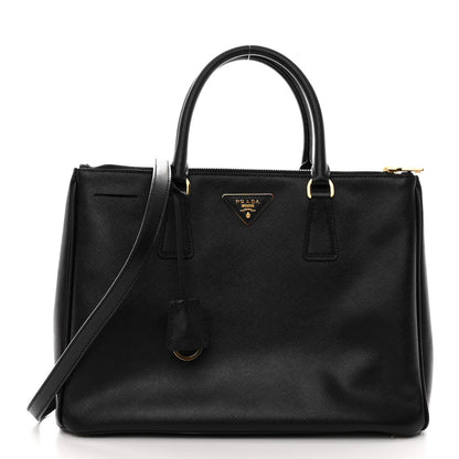 Prada Saffiano Medium Galleria Double Zip Tote Black 1 of 10