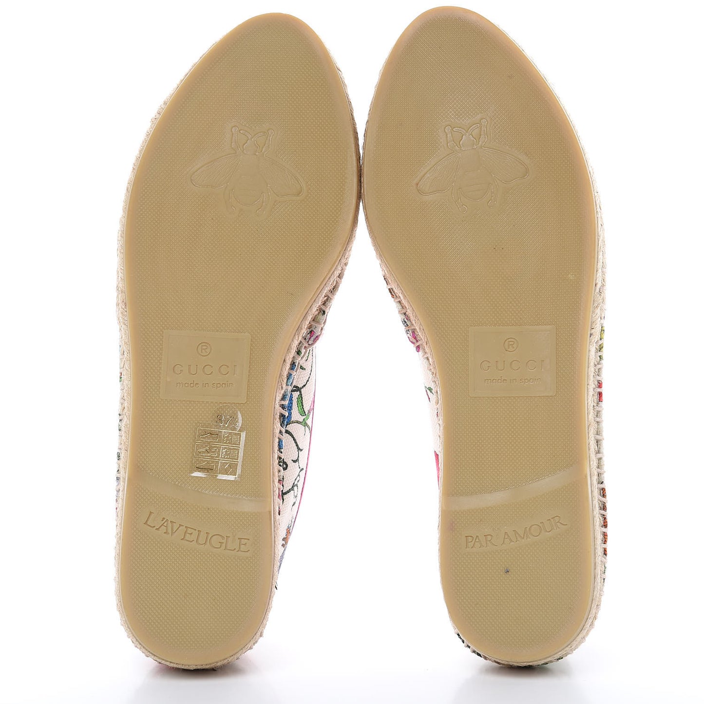 Canvas Flora Print Espadrilles 37.5 White Multicolor Fuxia