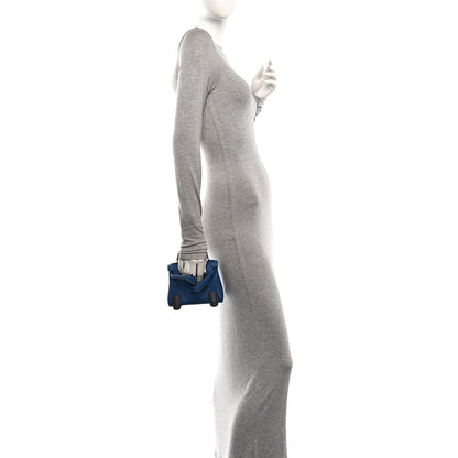 Hermes Swift Quelle Idole Kelly Doll Handbag Bleu Tie Caban 2 of 10