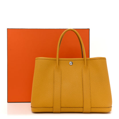 Hermes Vache Country Garden Party 30 TPM Jaune Ambre 16 of 16