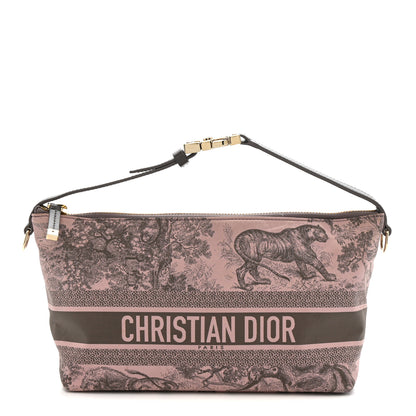 Christian Dior Technical Fabric Toile De Jouy DiorTravel Nomad Pouch Pink Grey 1 of 11