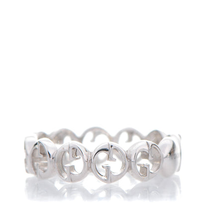 Gucci 18K White Gold 5mm 1973 Band Ring 4.75 1 of 5