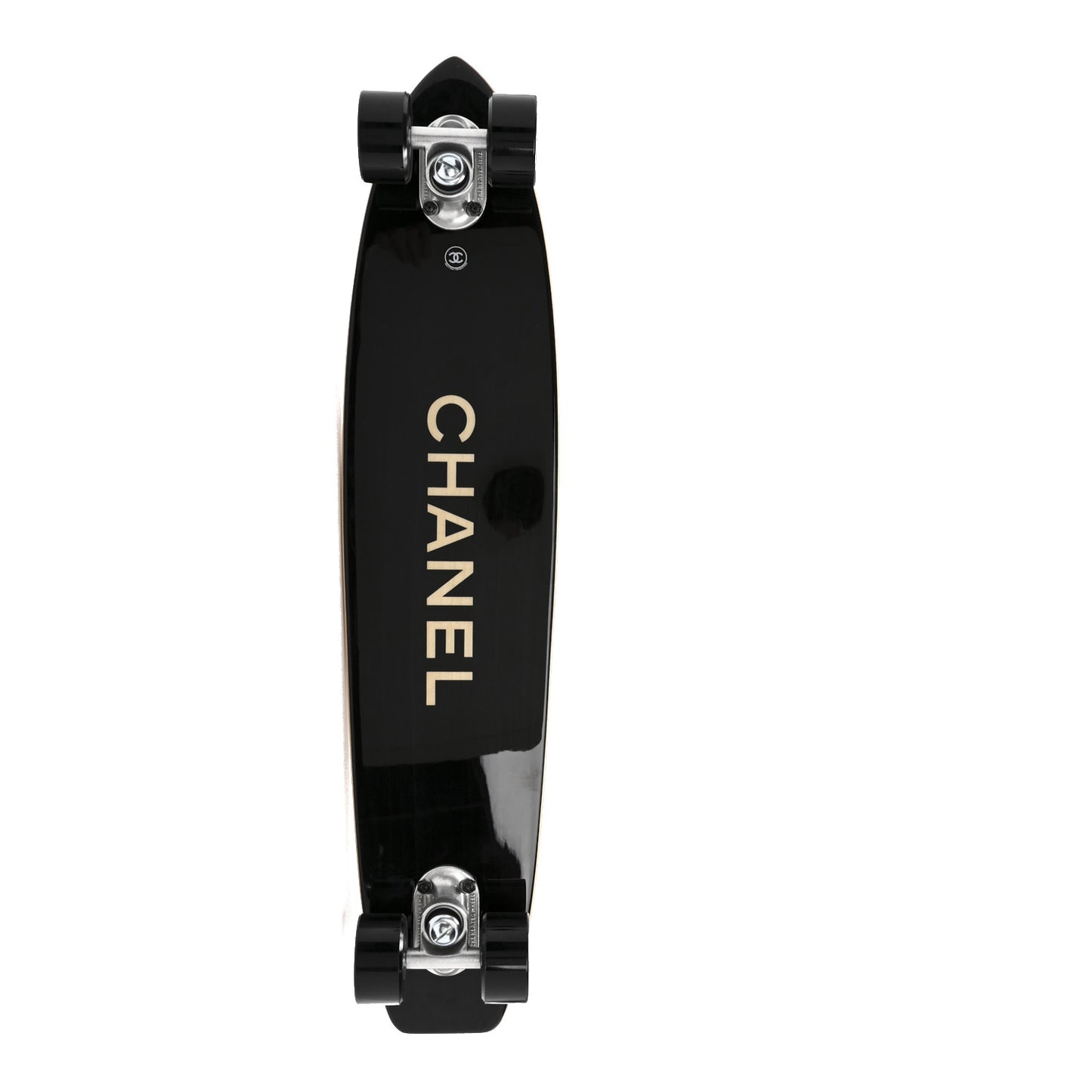 Lacquered Wood Logo Mini Cruiser Skateboard Black