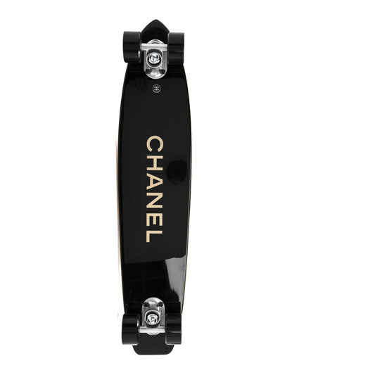 Lacquered Wood Logo Mini Cruiser Skateboard Black