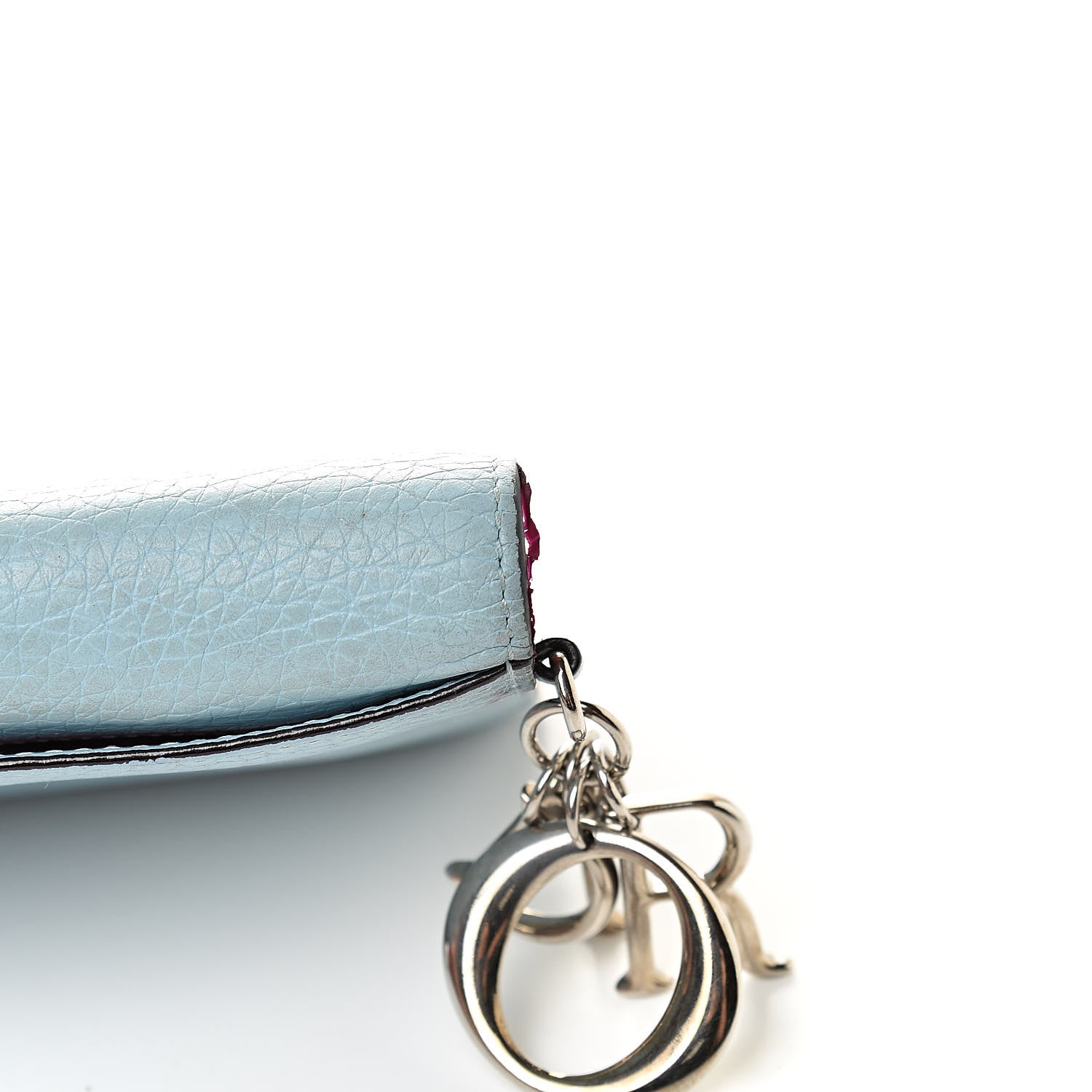 Christian Dior Bullcalf Diorissimo Long Wallet Sky Blue Pink 17 of 19