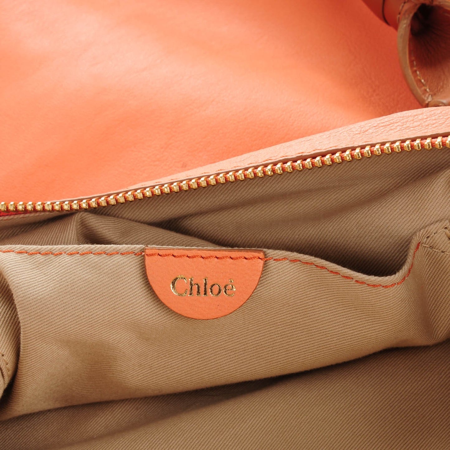 Calfskin Large Marcie Lock Satchel Peach Pink