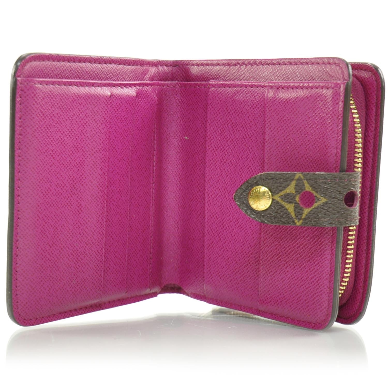 Louis Vuitton Monogram Perforated Compact Zipped Wallet Fuchsia 6 of 9