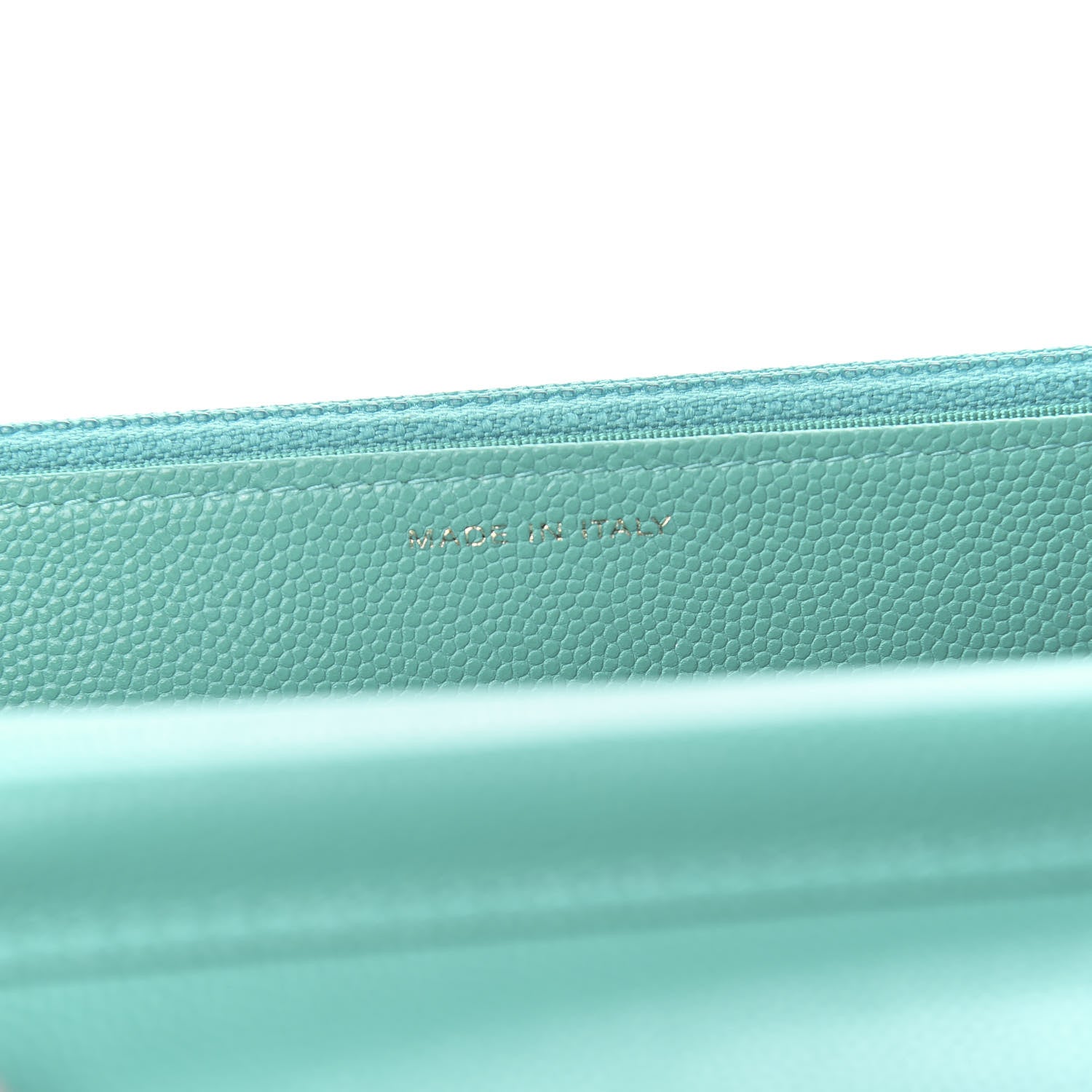 Chanel Caviar Quilted Wallet On Chain WOC Turquoise 7 of 12