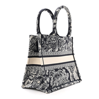 Christian Dior Canvas Embroidered Small Dioriviera Toile De Jouy Book Tote Blue 3 of 12