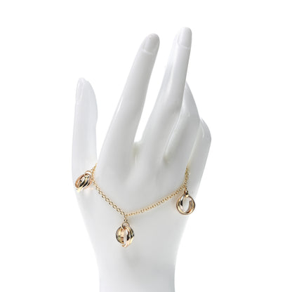 Cartier 18K Pink Yellow White Gold Trinity Charm Bracelet 2 of 6