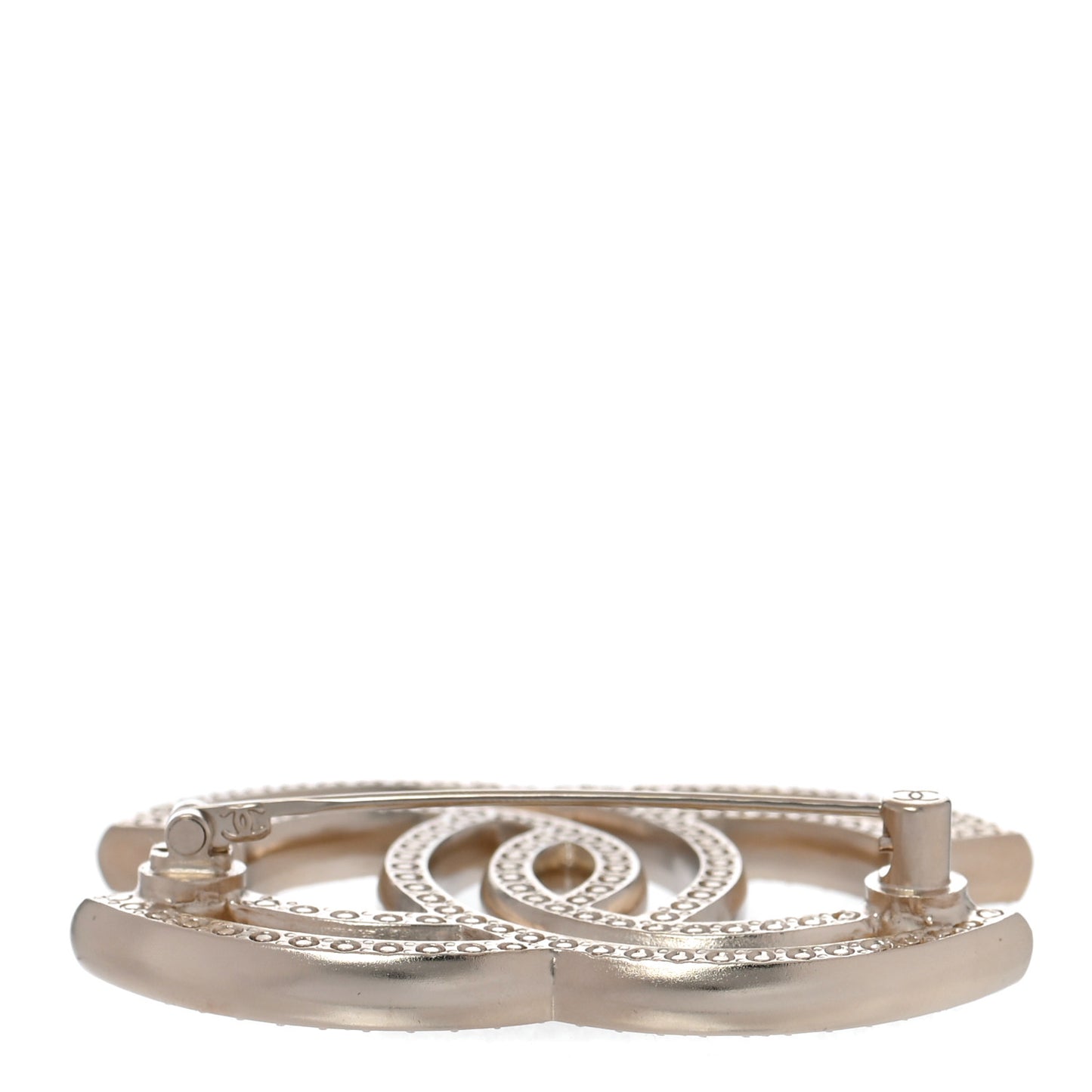 Crystal CC Brooch Light Gold