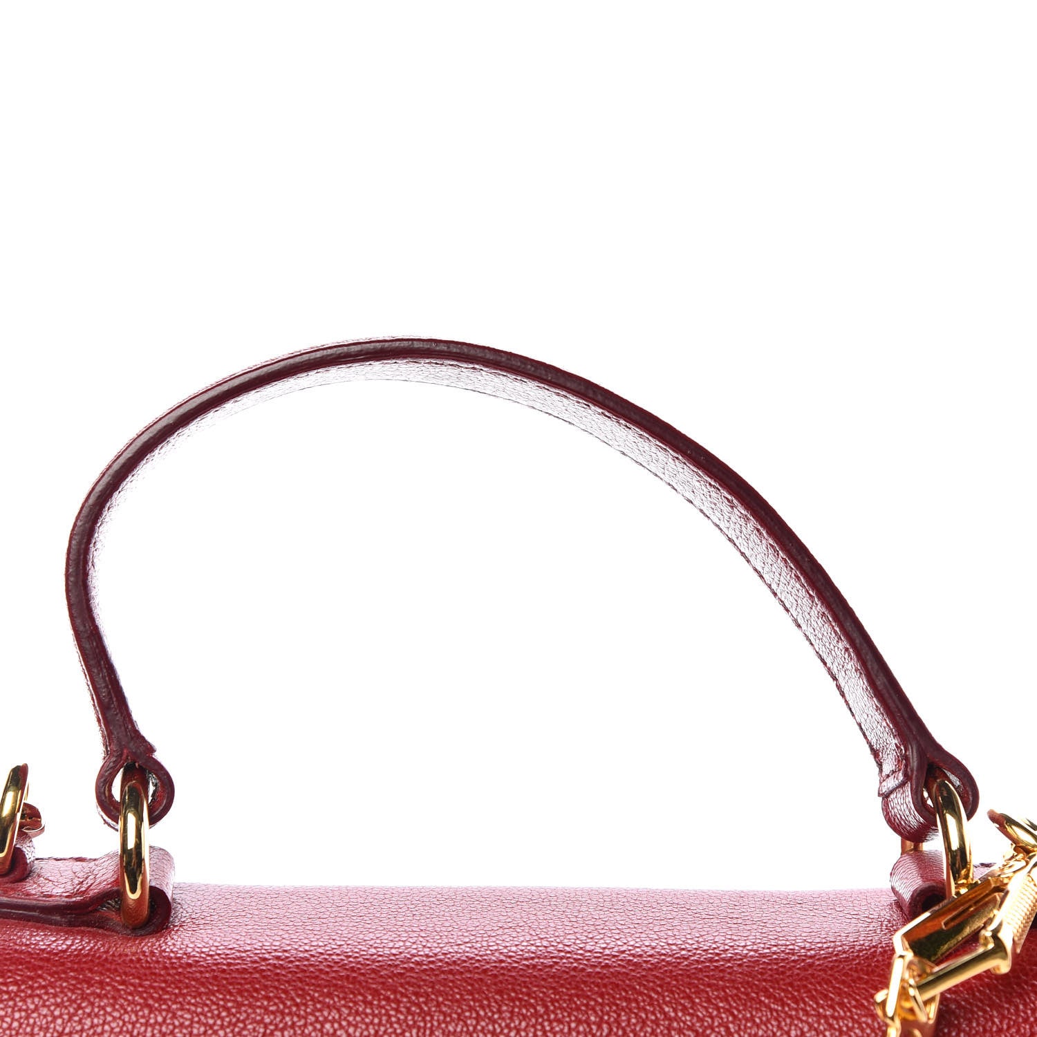 Miu Miu Goatskin Madras Bi-Color Shoulder Bag Mandarino Rubino 8 of 13