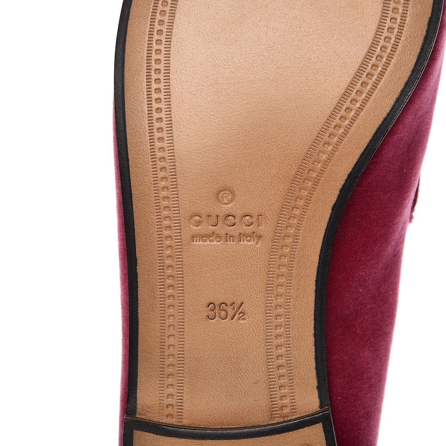 Gucci Velvet Horsebit Womens Jordaan Loafers 36.5 Light Raspberry Rose 7 of 7