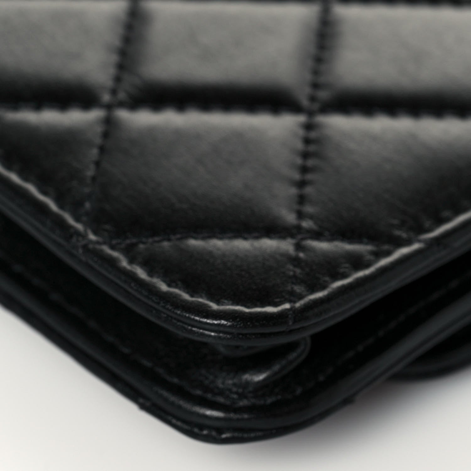 Chanel Calfskin Quilted Maxi Pearls Clutch With Chain Black 13 of 14