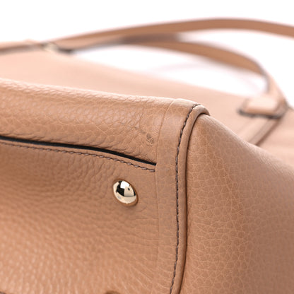Gucci Pebbled Calfskin Small Soho Top Handle Bag Camelia 11 of 13