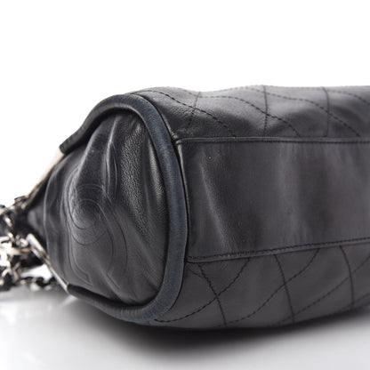 Chanel Lambskin Stitched Small Ultimate Soft Tote Black 6 of 10