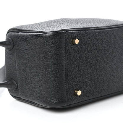 Hermes Taurillon Clemence Mini Lindy 20 Black 5 of 11