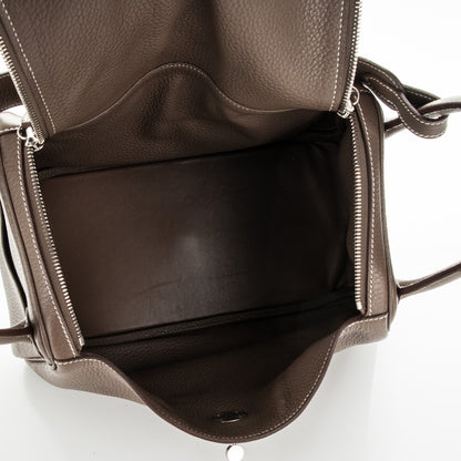 Hermes Taurillon Clemence Lindy 30 Etoupe 6 of 6