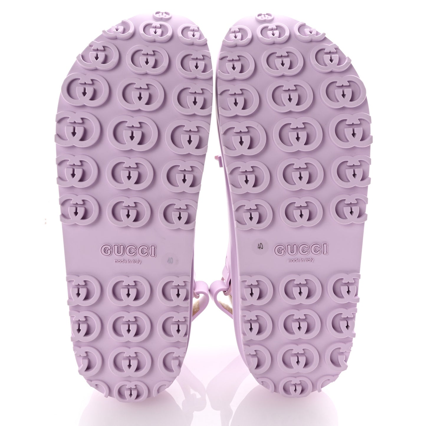 Soft Rubber Horsebit Touch Womens Strapped Sandals 40 Talc Pink