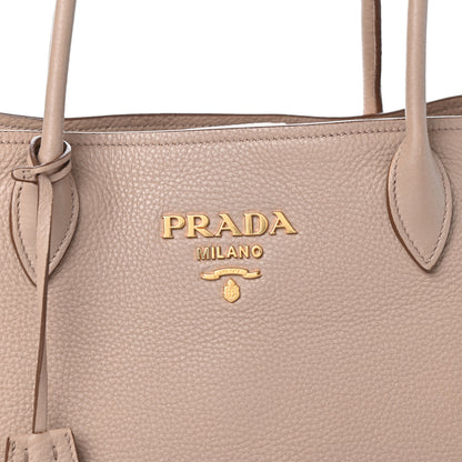 Prada Vitello Daino Side Zip Shopper Tote Cammeo 7 of 9