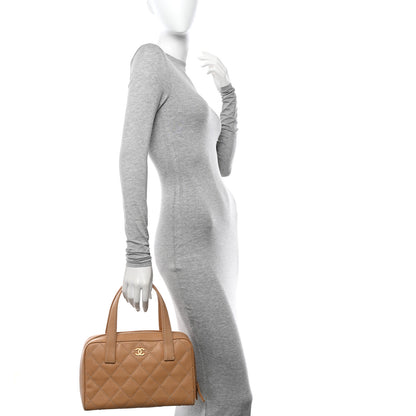 Chanel Calfskin Wild Stitch Top Handle Bag Beige 2 of 20