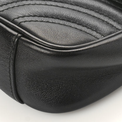 Gucci Calfskin Matelasse Mini GG Marmont Shoulder Bag Black 9 of 10