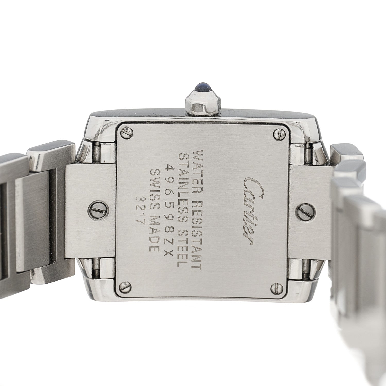 Cartier Stainless Steel Diamond Bezel 20mm Tank Francaise Quartz Watch 4 of 5