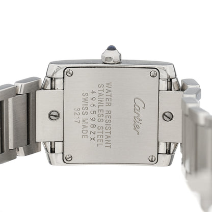 Cartier Stainless Steel Diamond Bezel 20mm Tank Francaise Quartz Watch 4 of 5