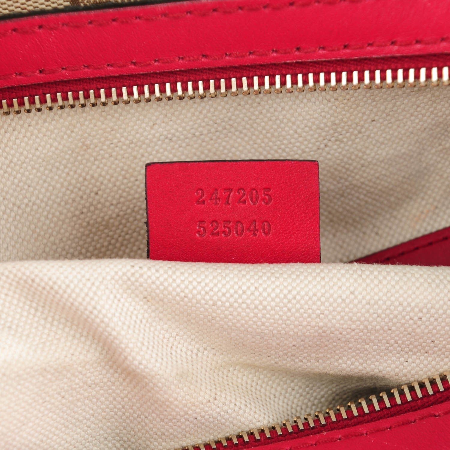 Gucci Monogram Medium Joy Boston Beige Red 8 of 8