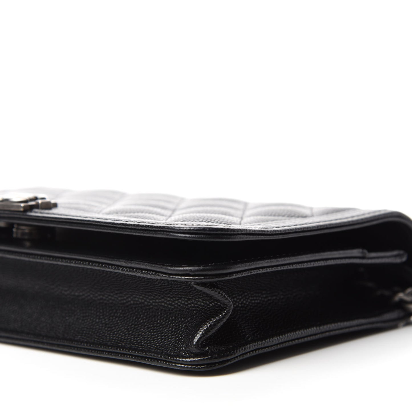 Caviar Quilted Boy Wallet On Chain WOC Black