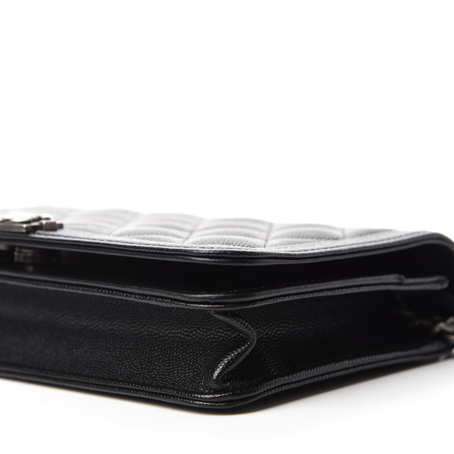 Chanel Caviar Quilted Boy Wallet On Chain WOC Black 7 of 13