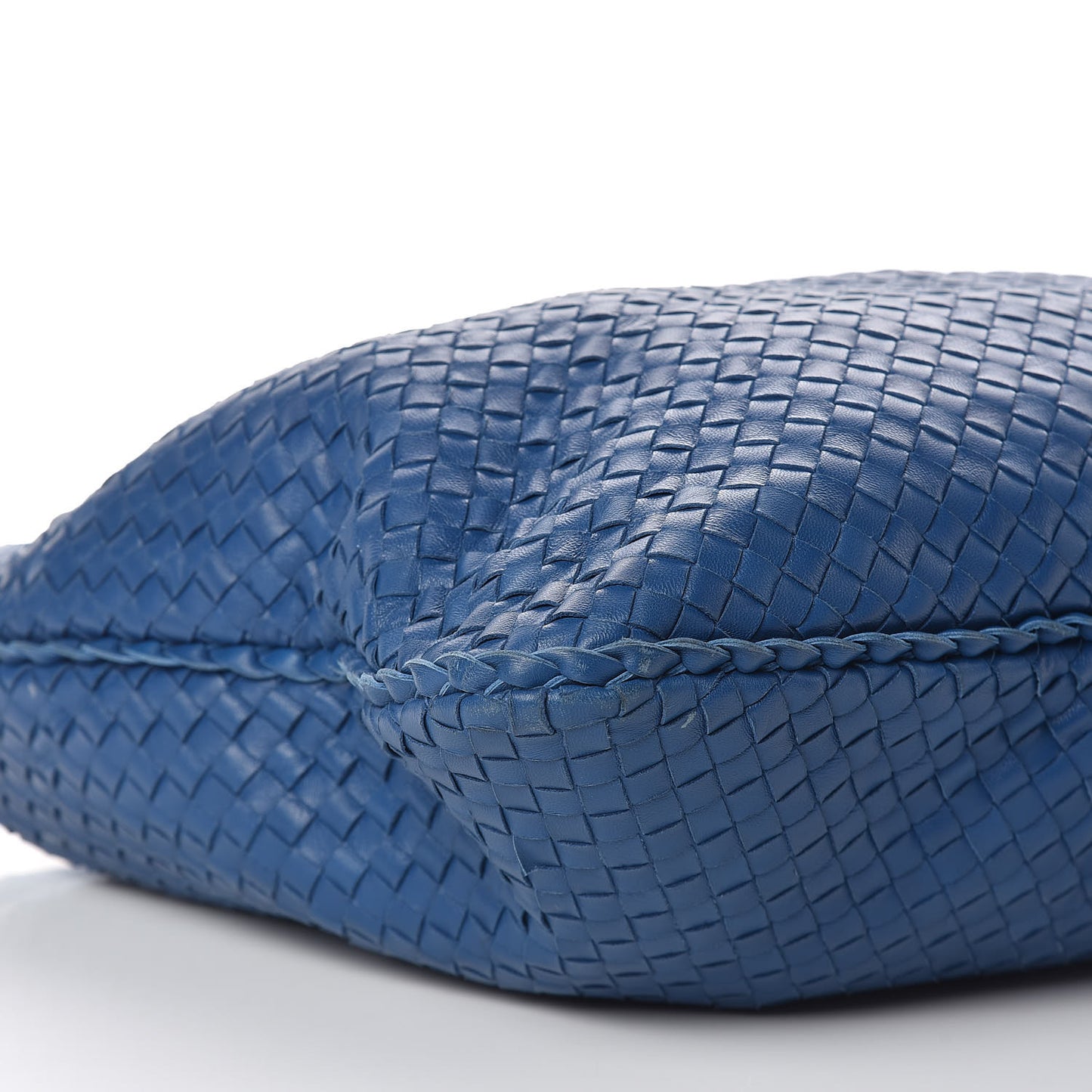 Nappa Intrecciato Large Veneta Hobo Cobalt Blue