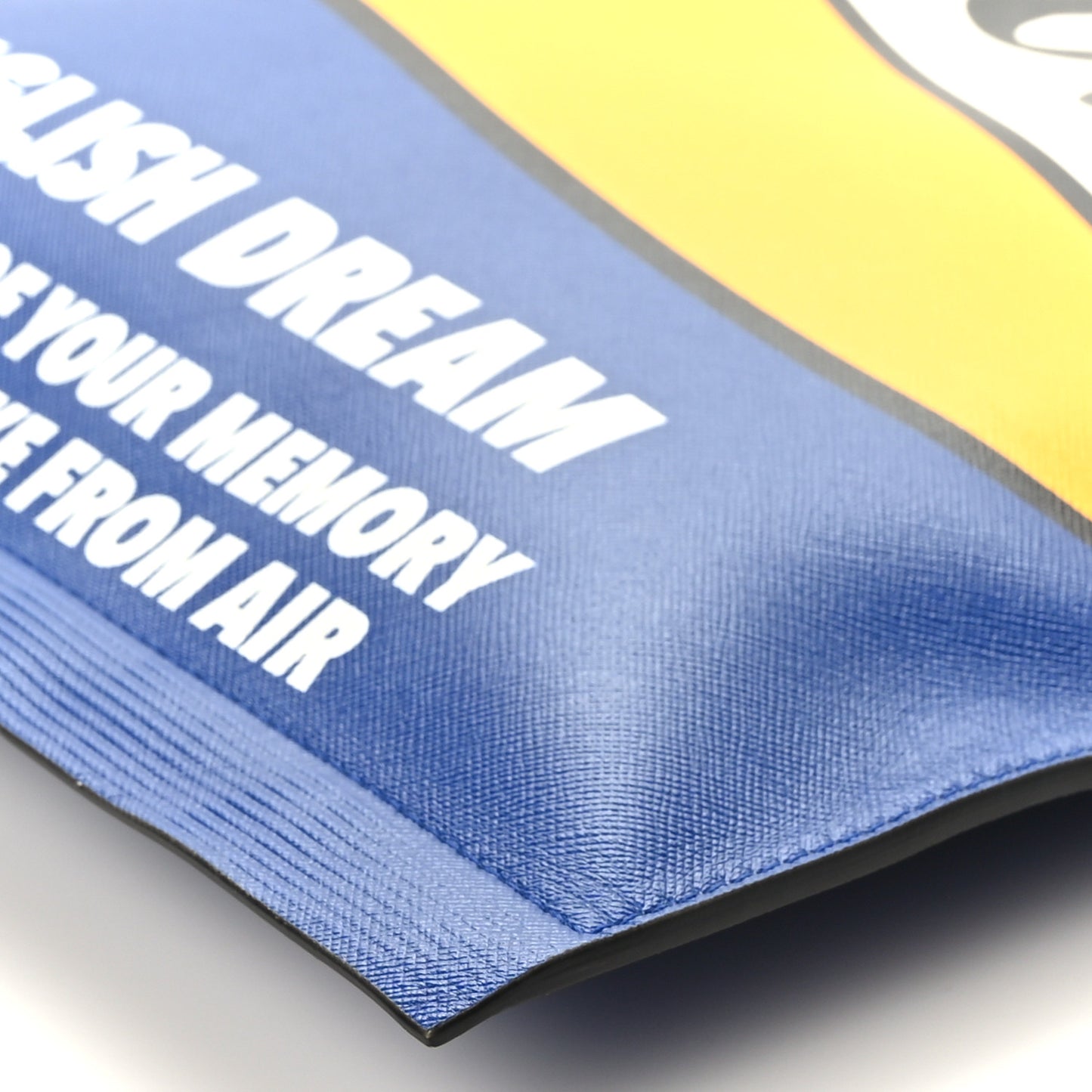 E-Canvas Slogan Book Tote Blue