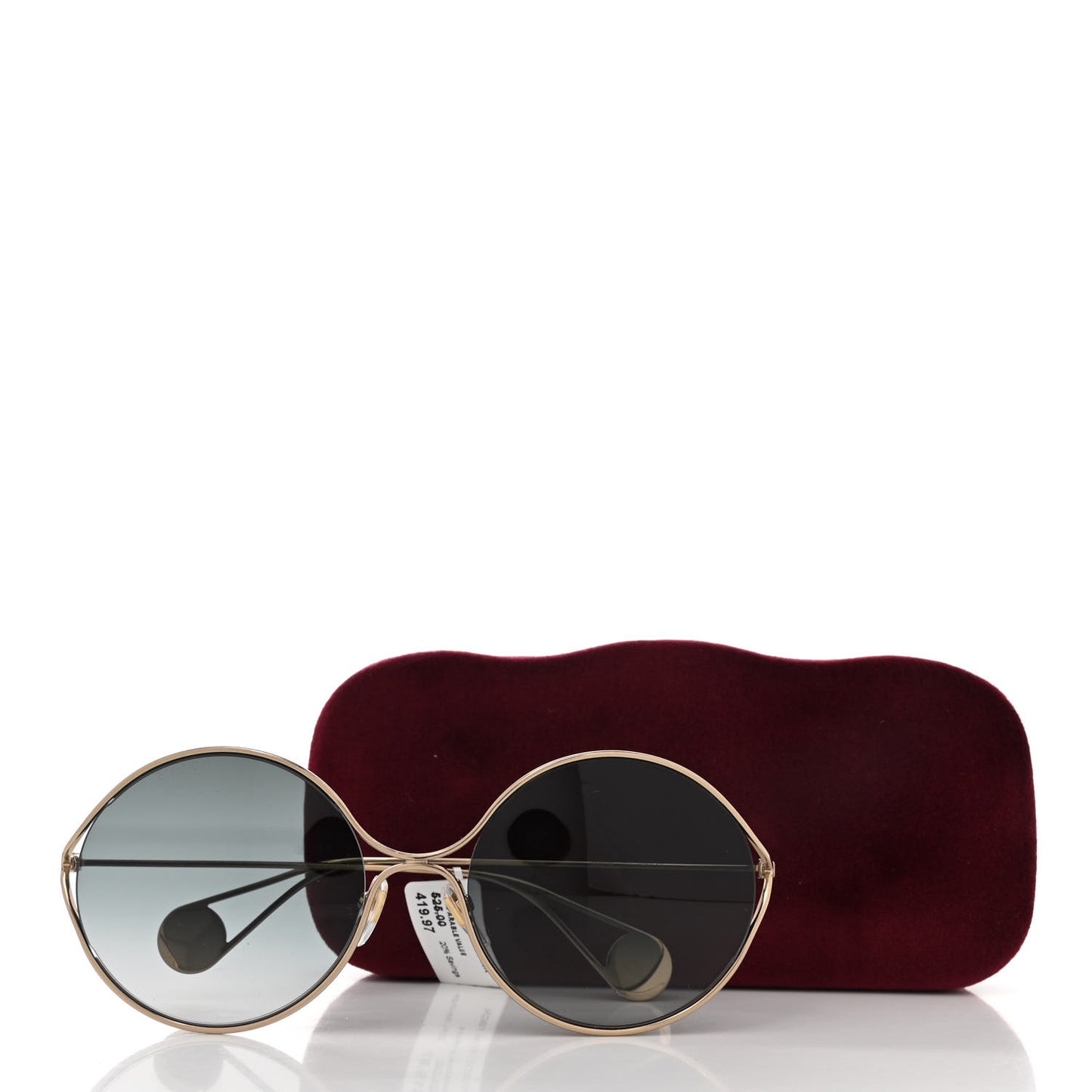 Metal Round Pearl Tip Sunglasses GG0253S Gold