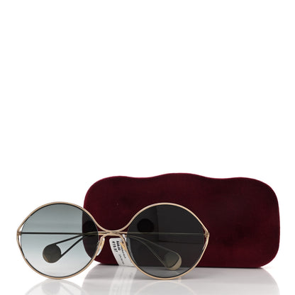 Gucci Metal Round Pearl Tip Sunglasses GG0253S Gold 8 of 8