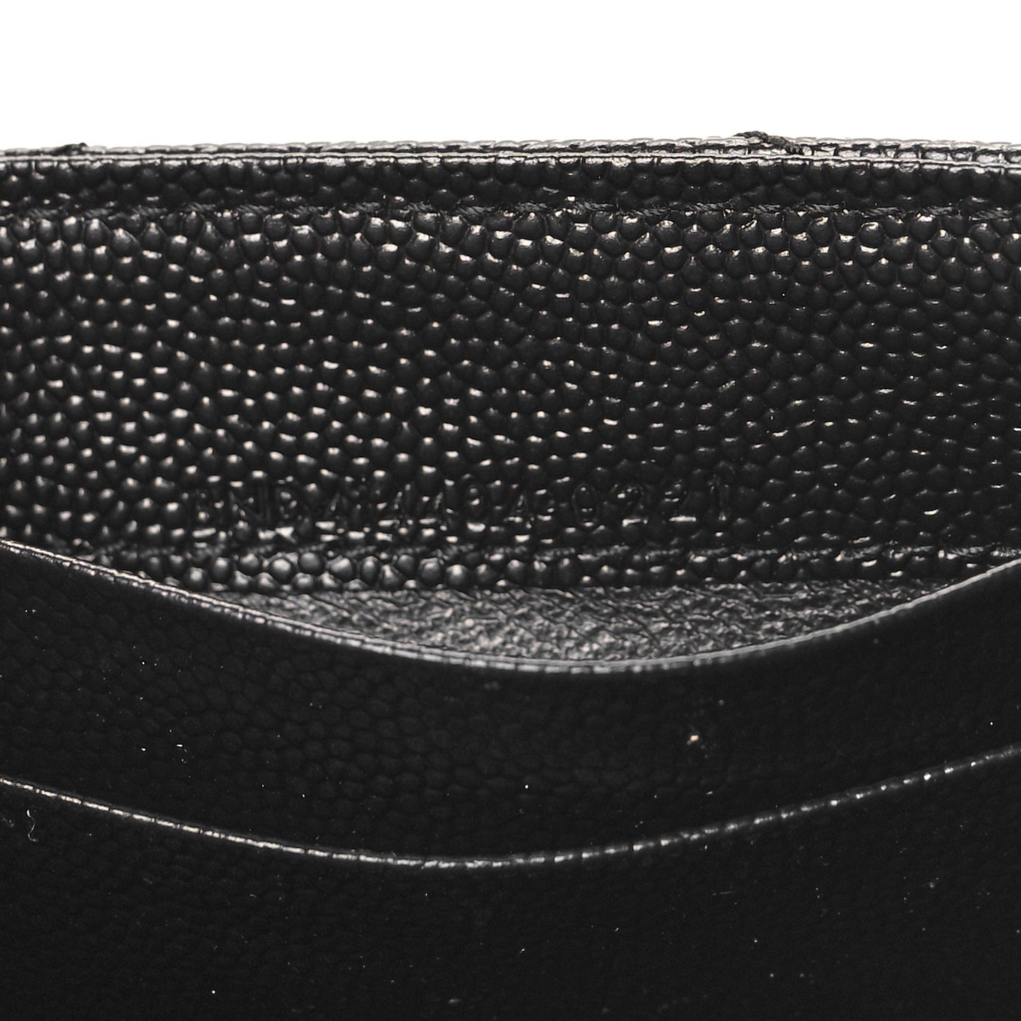 Grain De Poudre Matelasse Chevron Small Monogram Envelope Wallet Black