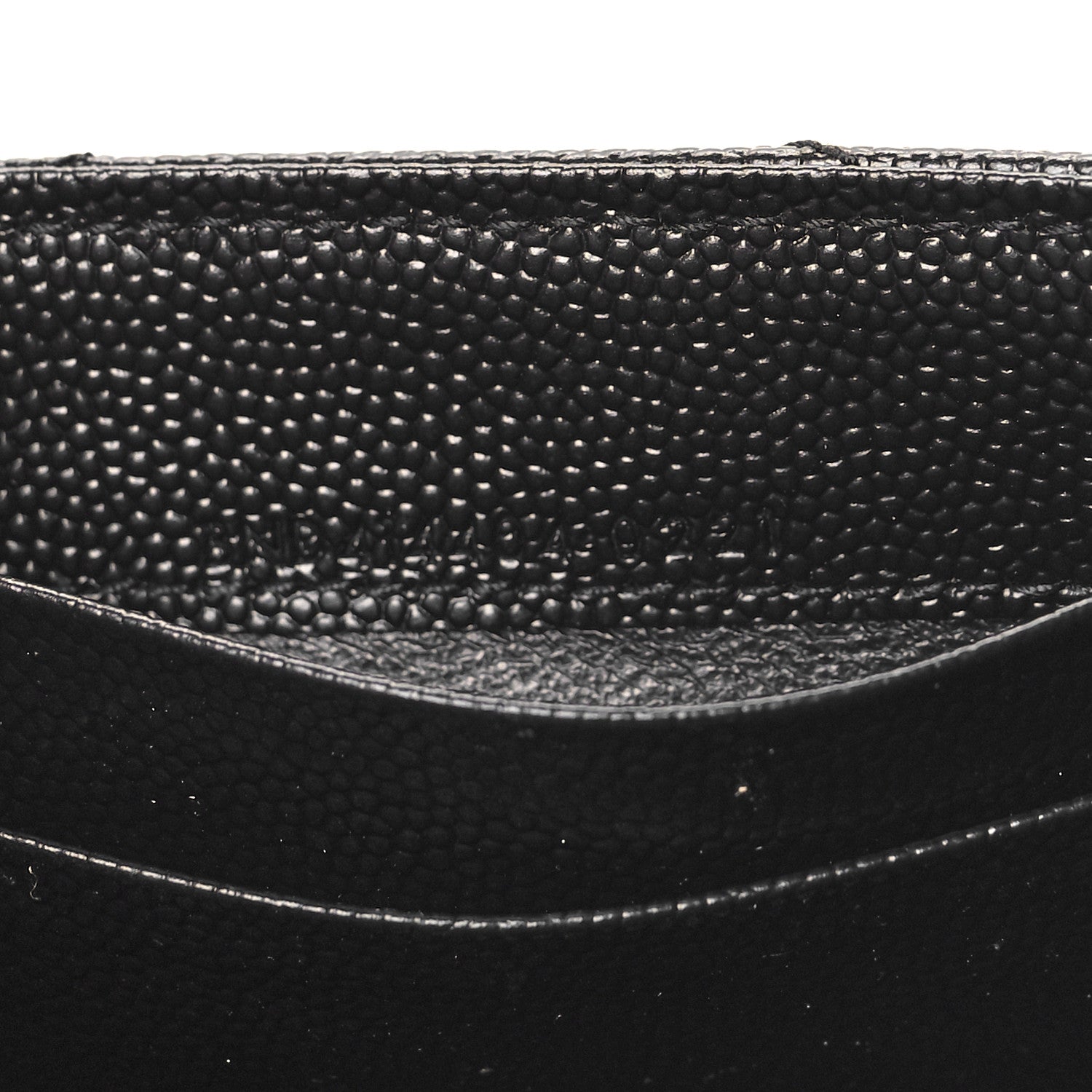 Saint Laurent Grain De Poudre Matelasse Chevron Small Monogram Envelope Wallet Black 7 of 7