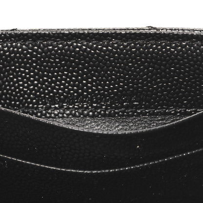 Saint Laurent Grain De Poudre Matelasse Chevron Small Monogram Envelope Wallet Black 7 of 7