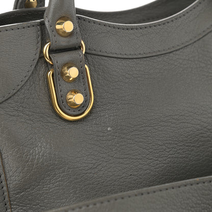 Balenciaga Chevre Gold Metallic Edge Hardware Mini City Gris Acier 12 of 12