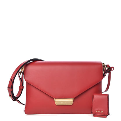 Prada New Calfskin Ingrid Shoulder Bag Fuoco 1 of 9