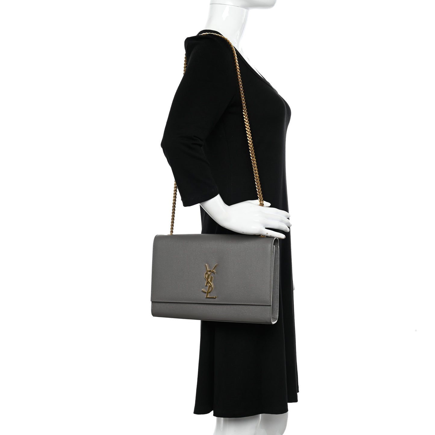 Grain De Poudre Large Classic Monogram Kate Satchel Earth