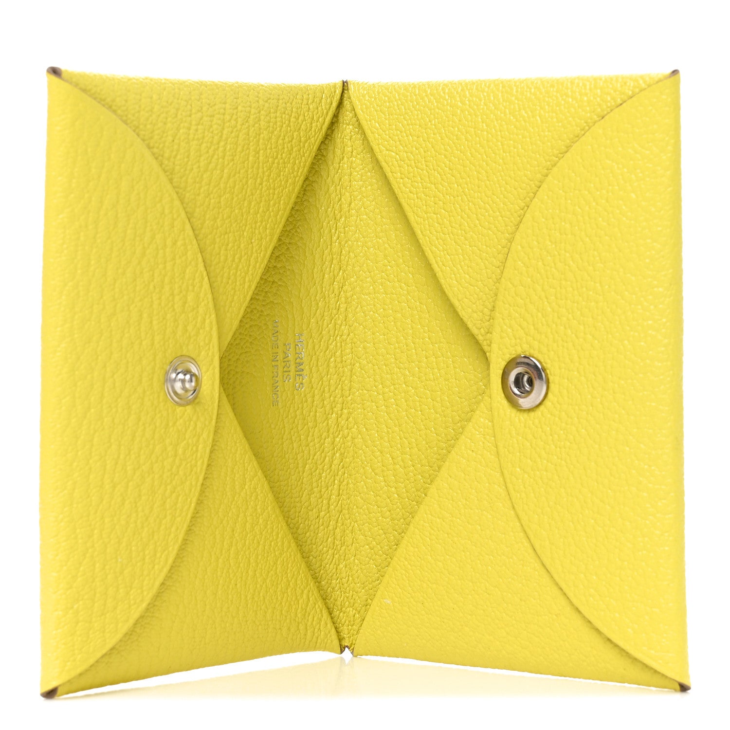 Hermes Chevre Mysore Calvi Card Case Lime 5 of 8