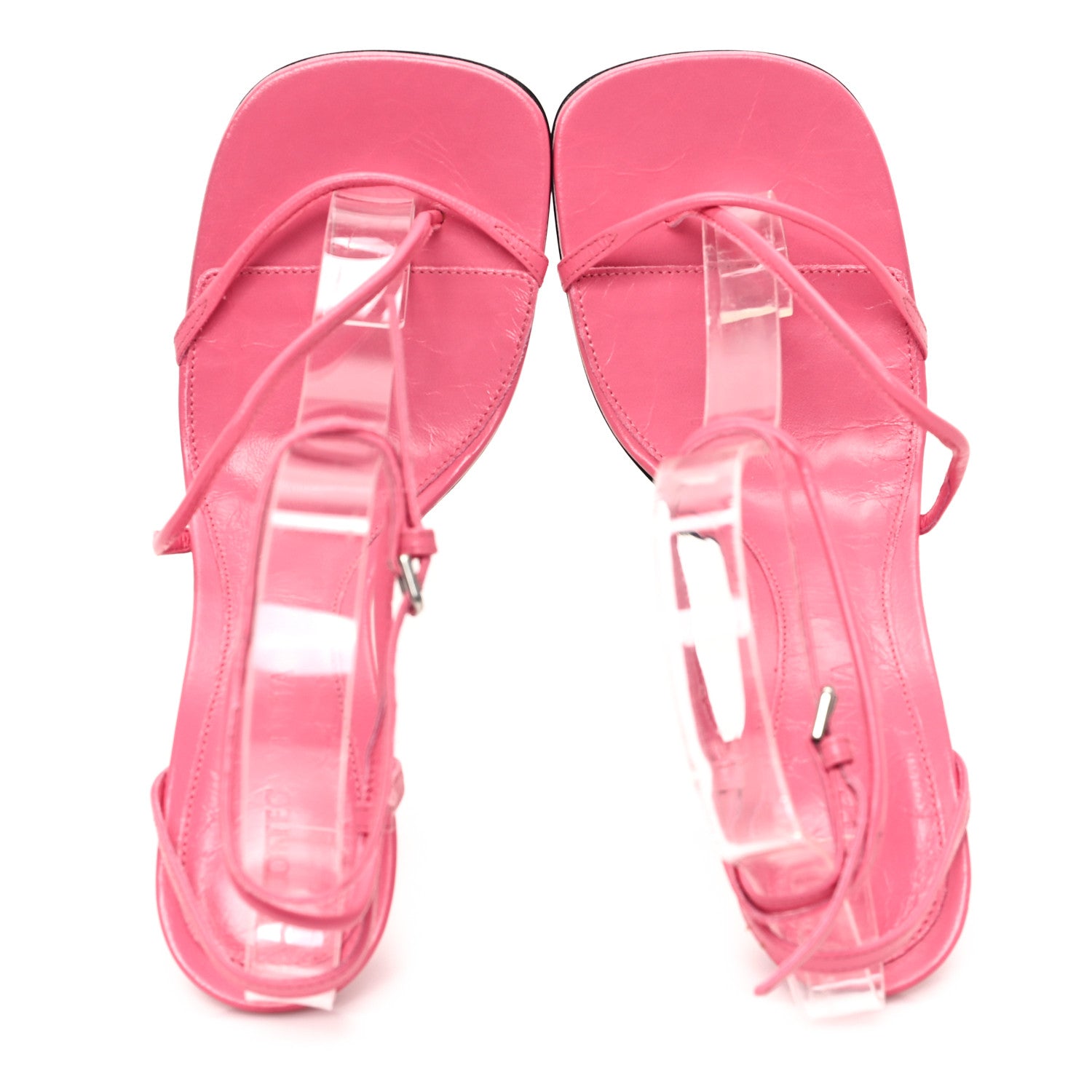 Bottega Veneta Crush Calfskin The Line 90mm Sandals 35.5 Milkshake 2 of 8