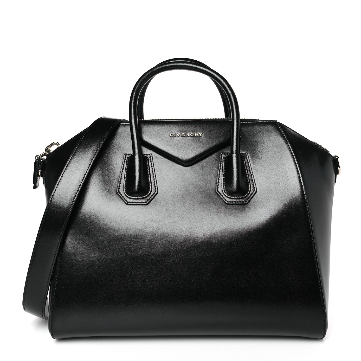 Givenchy Shiny Lord Calfskin Medium Antigona Black 1 of 9