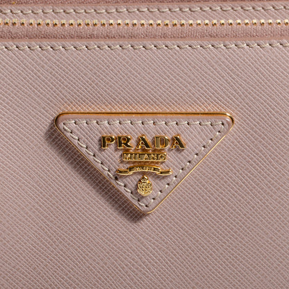 Prada Saffiano Lux Medium Double Zip Tote Cammeo 8 of 9